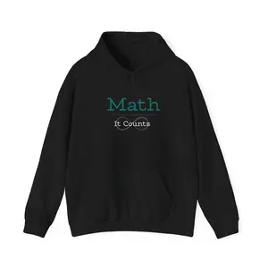 Math It Counts Hoodie, Math Teacher Hooded Sweatshirt, Mathematical Equation Jumper, Calculus Gift, Algebra Pullover, Geometry Apparel