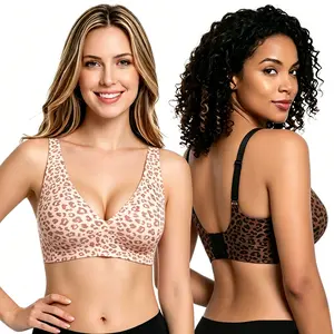Jelly Wireless Womens Comfortable Wireless Bras Push Up Bralettes Seamless Tshirts Bras Deep V Everyday Bras