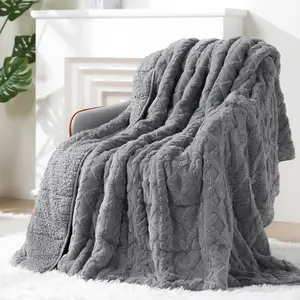 Super Fuzzy Soft Sherpa Fleece Weighted Blanket 15 lbs, Dual Sided Fluffy Heavy Blanket for Adults, No Bunching with Double Layers Soft Inner Lining, 60"x 80"