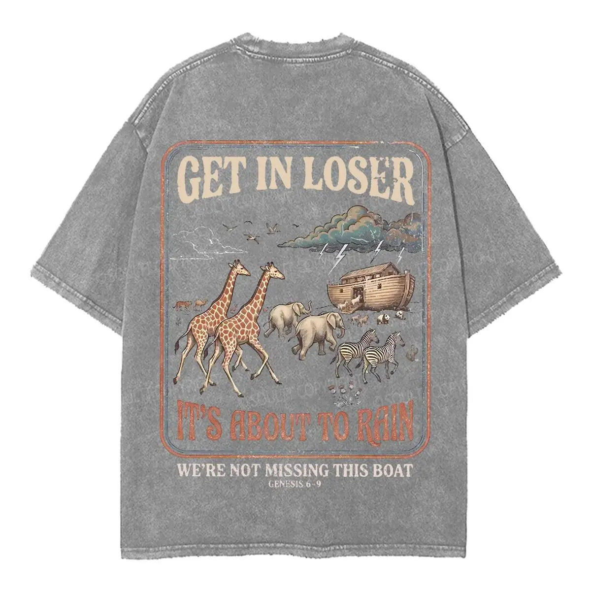 Washed T-shirt-Grey