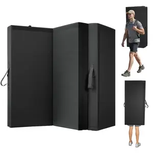 Fathersdaygift VEVOR Bouldering Crash Pad, Tri-Fold Rock Climbing Crash Pad with Adjustable Backpack Straps, Handle & Accessories, Lightweight Foldable for Indoor Bouldering, Outdoor Climbing, Folded Size 48x22.2x15in