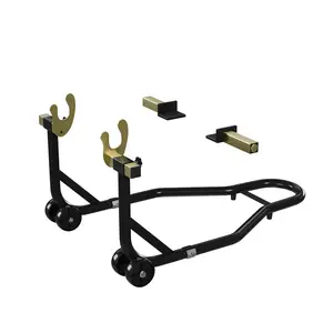Motorcycle Stand Lift 450LBS Capacity Front Rear Wheels Lift with U+L Adjustable Swingarm Spool for Maintenance and Repairs
