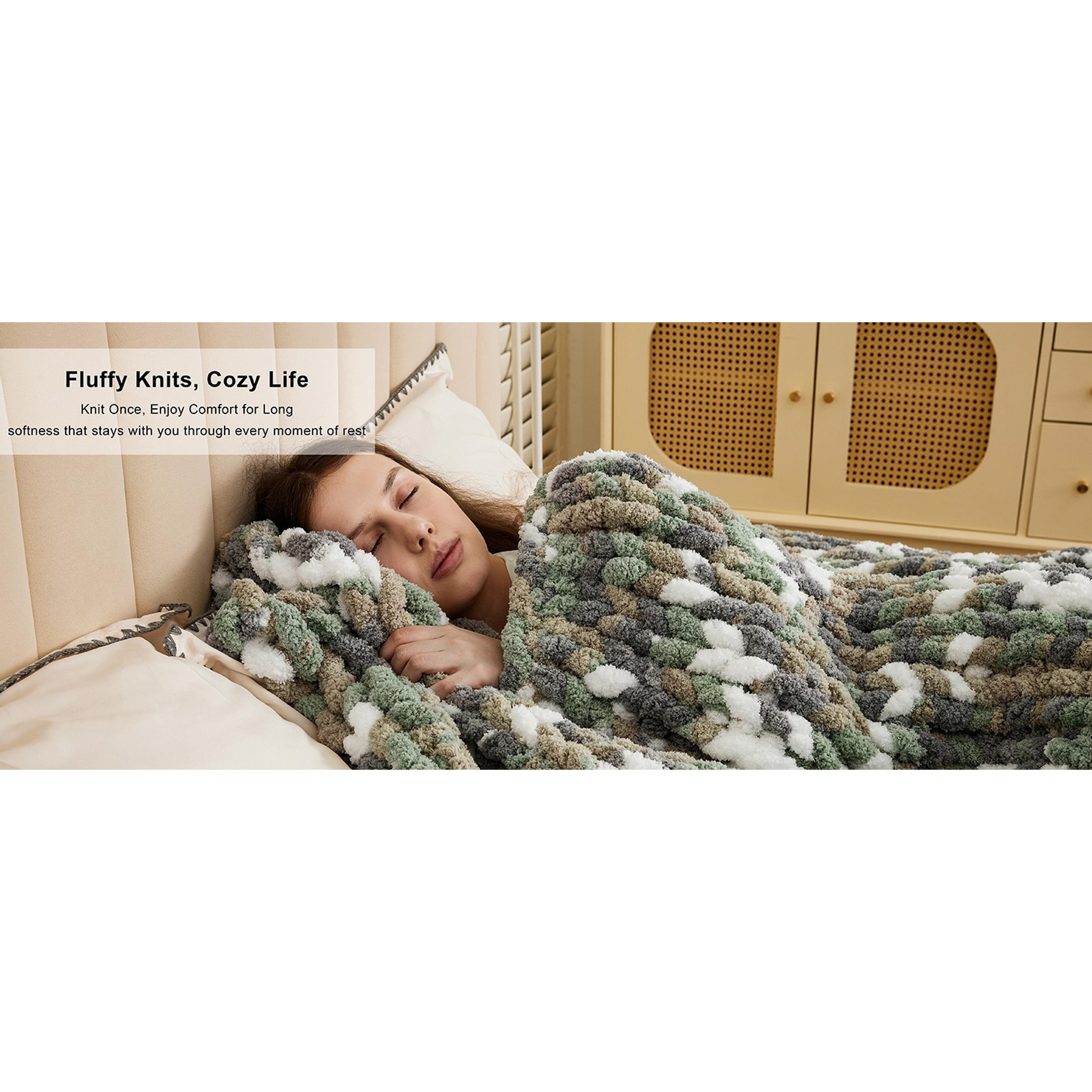 Cozyful Chunky Yarn for Hand Knitting - #10 Chunky Chenille Blanket Yarn, Jumbo Big Thick Chunky Yarns for Crocheting, Tie Dye Bulky Knit Yarns, 8 Skein (20 yds 8 oz Each Skein), Cream&Sage&Grey&Khaki Cozyful Chunky Yarn for Hand Knitting - #10 Chunky Chenille Blanket Yarn, Jumbo Big Thick Chunky Yarns for Crocheting, Tie Dye Bulky Knit Yarns, 8 Skein (20 yds 8 oz Each Skein), Cream&Sage&Grey&Khaki