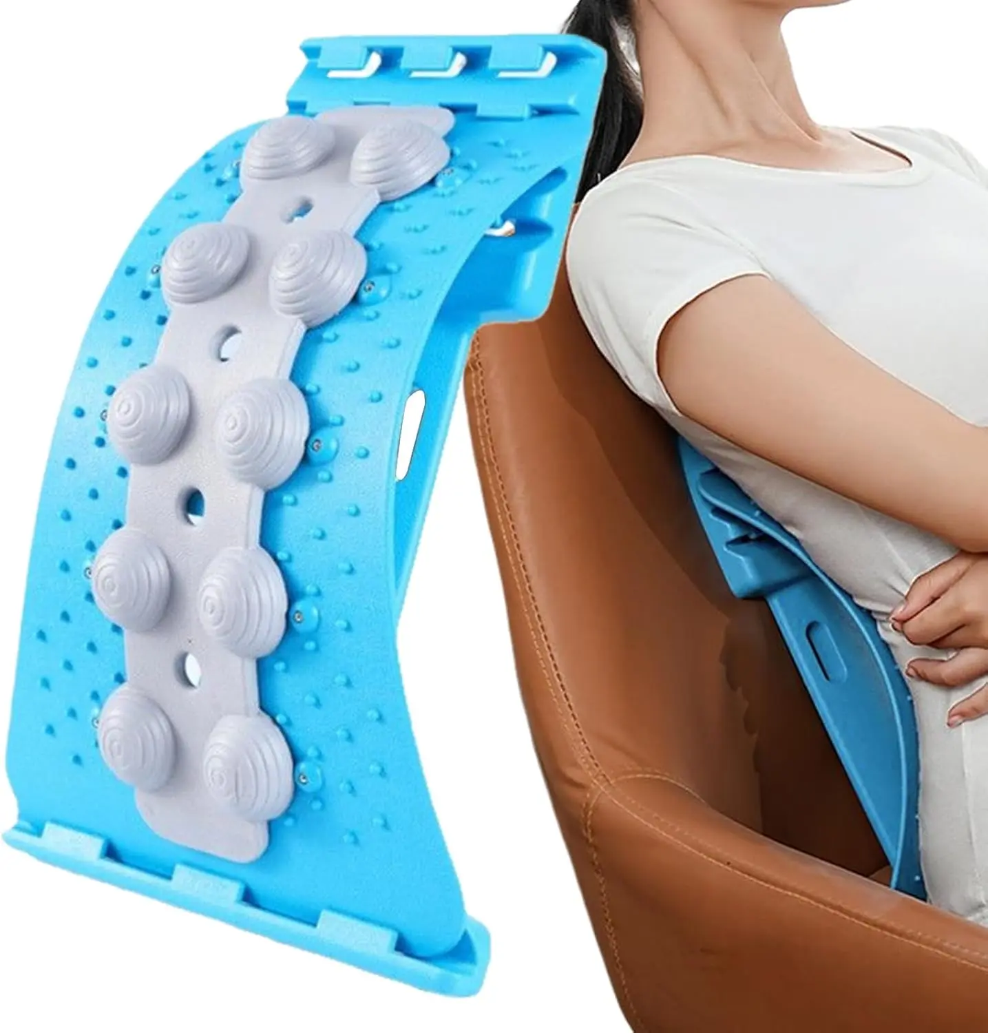 4-Level Adjustable Back Stretching Board, Ergonomic Multi-Purpose Body Arch Support, Portable Fitness Equipment for Yoga & Daily Relax, Yoga/Relax