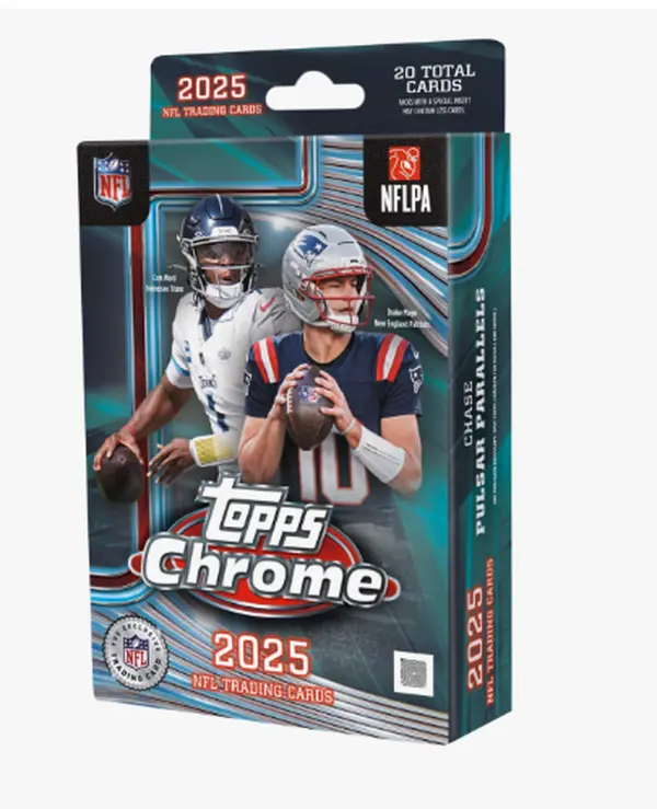 PYT #2310 - (12) 2025 Topps Chrome Football Hangers