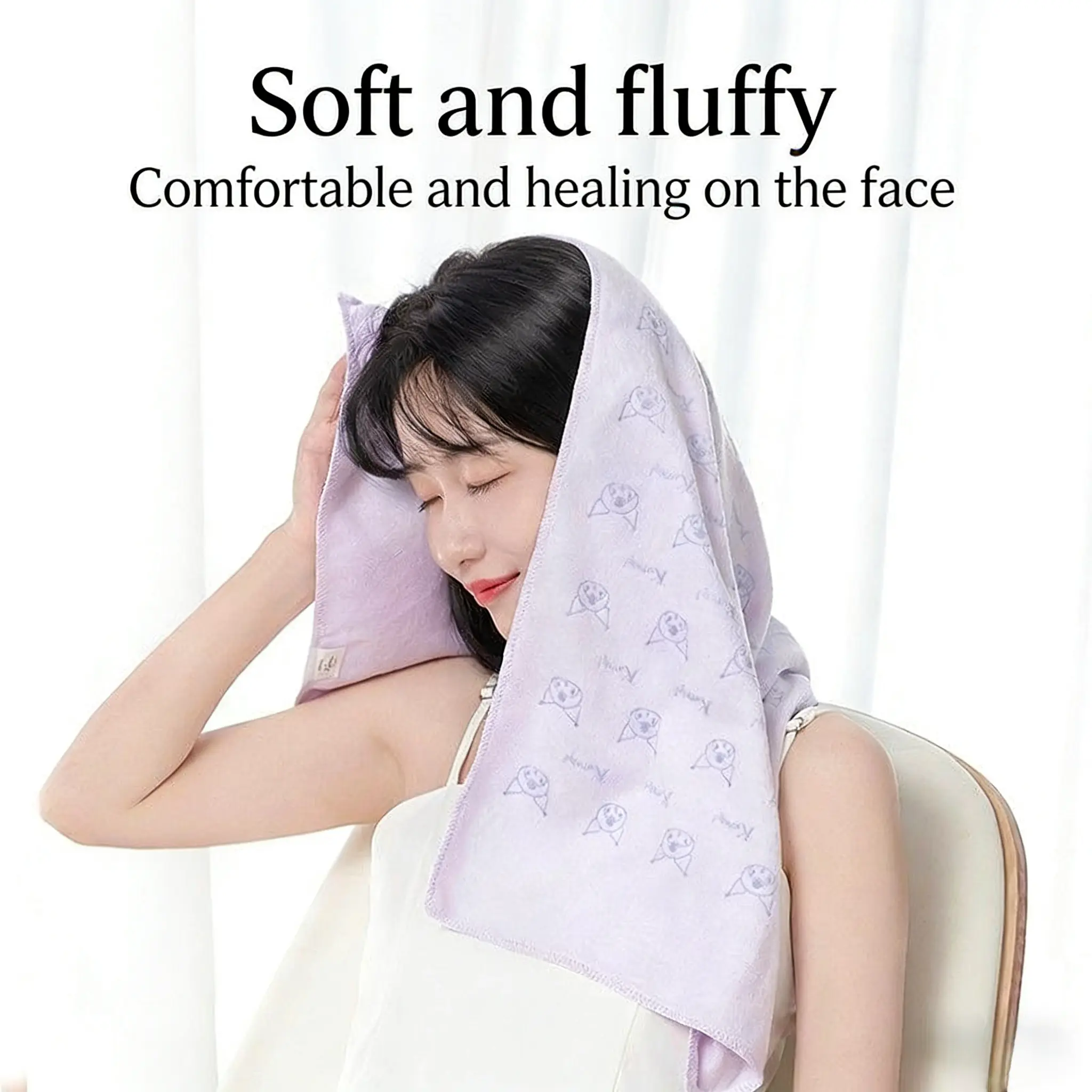 [back to school]MINISO SR Characters Microfiber Towel Set - Ultra-Soft, Quick-Drying, Anti-Bacterial Home & Bath Towel, Cute Character Design New Year Gift for Mom, Summer Essential Bathroom Home Supply