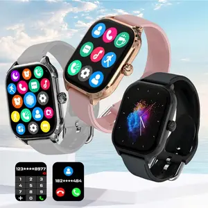 Women Smart Watch Sports Watch 2.01 inch /Dial Calls Music Calculator Silicone Charging Usb Screen Message Preview Answer/Make Call DIY Dial Smartwatch Men Compatible with Android & iOS Phone Device