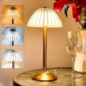 Rechargeable Metal Crystal Table Lamp Touch Control Diamond Color Changing Cordless LED Desk Lamp Modern Style for Bedroom Office Bar Wedding 30cm USB Type C Battery Included