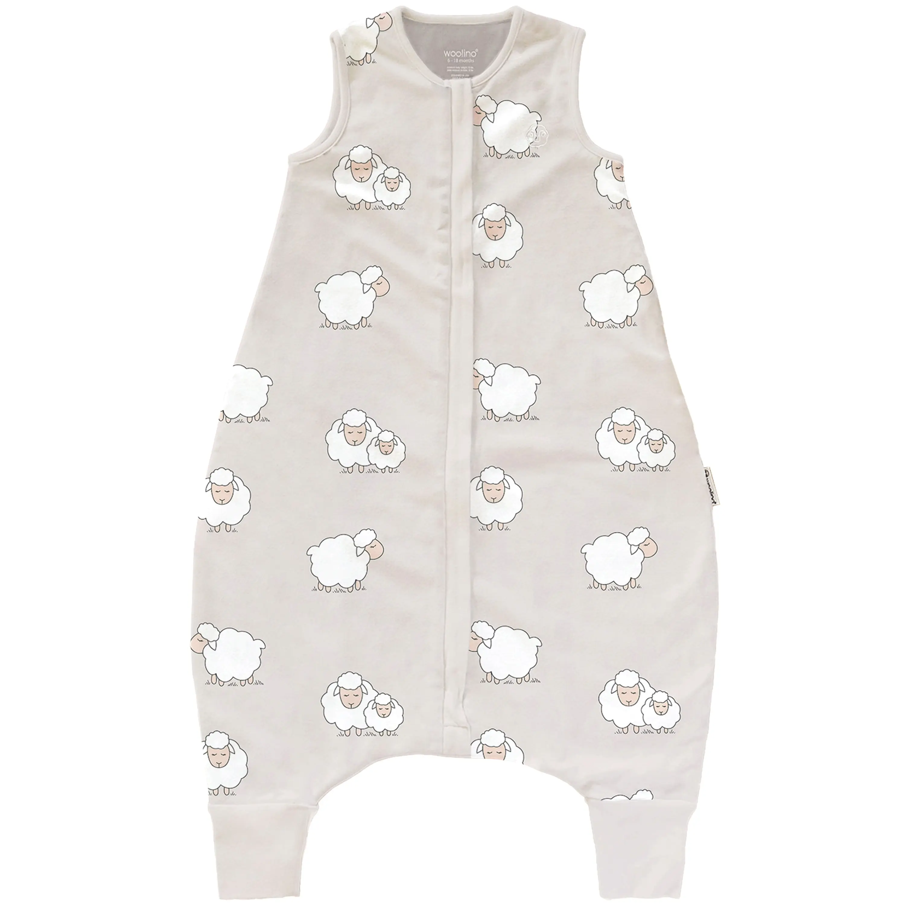 4 Season® Baby Sleep Bag with Feet, Merino Wool & Organic Cotton, Sheep