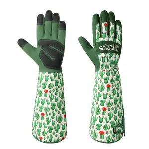Schwer Long Gardening  for Women, Rose Pruning with Forearm Protection,Breathable Work  with Touch Screen for Yard & Outdoor Work, 1 Pair garden gloves gardening gloves hand protection Cactus