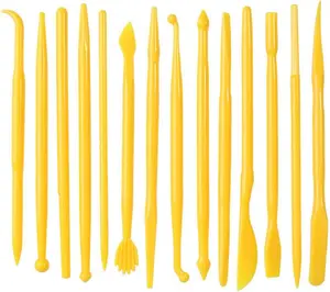 Clay Tools, 14-Piece DIY Plastic Polymer Carving Set Clay Kit Pottery Modeling for Carving, Styling, Embossing, Suitable Beginner