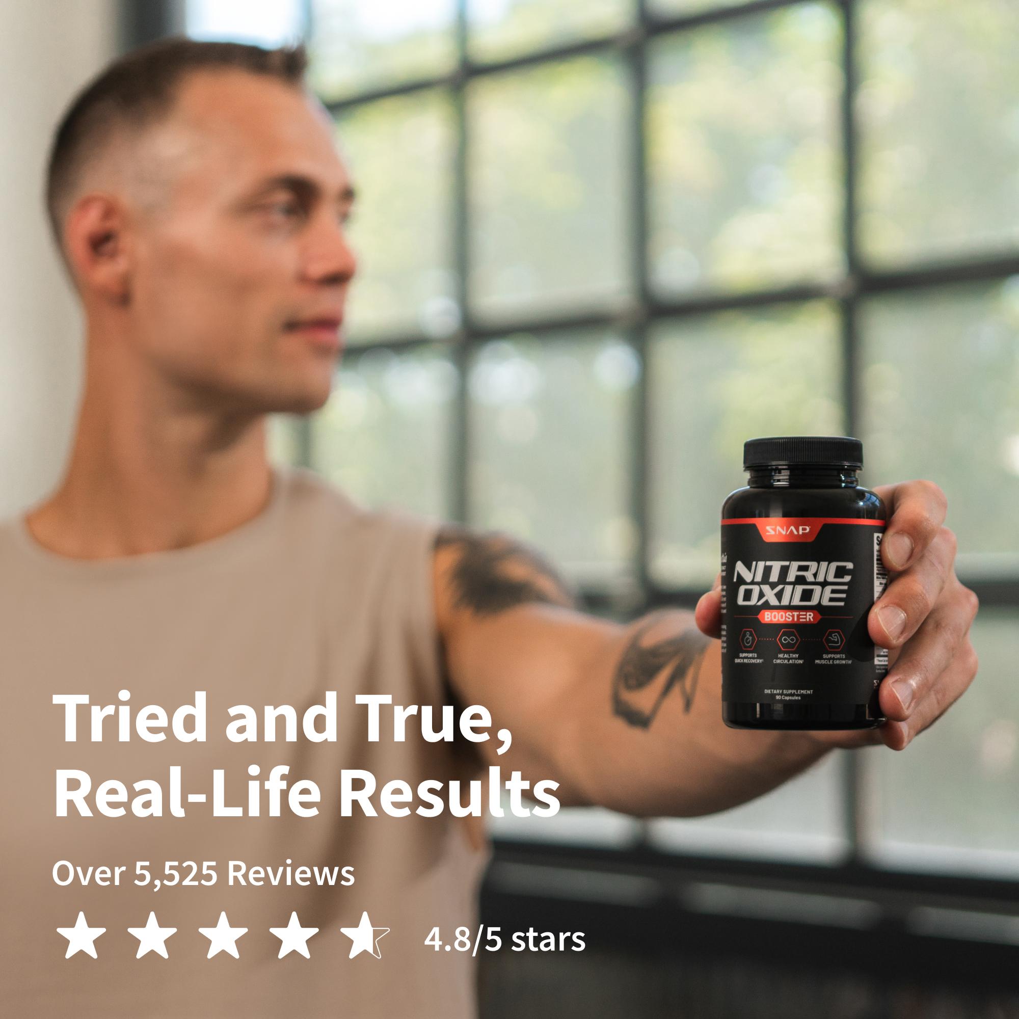 Snap Supplements - Nitric Oxide Booster 60ct + Magnesium Complex - Natural Supplement Bundle Snap Supplements - Nitric Oxide Booster 60ct + Magnesium Complex - Natural Supplement Bundle