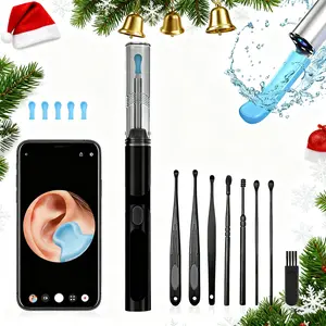 1pc Ear Wax Removal Tool Camera with 8 Pcs Ear Set, Visible Wireless Ear Scope 6 LED Lights, Ear Cleaning Kit with 5 Ear Spoon, Ear Cleaner for iOS & Android, Ear Wax Remover, Earwax Removal Tool