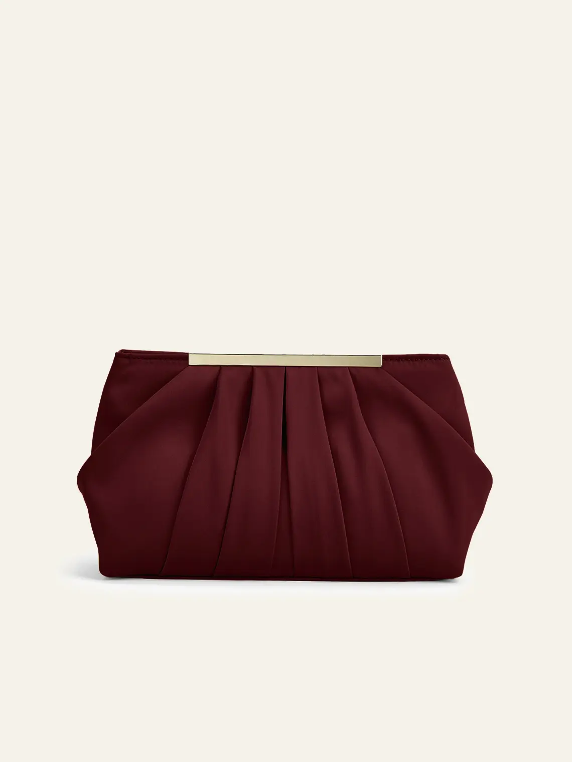 AZAZIE Pleated Stretch Satin Clutch, Elegant Evening Handbag for Weddings, Parties, and Bridesmaids with Detachable Chain