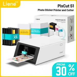 Liene PixCut S1 Photo Sticker Printer & Cutting Machine - All-in-One Sticker Maker Machine for DIY Crafts, Custom Labels & Gifts, Thermal Dye-Sublimation, 300 DPI Prints, Precise AI Auto-Cutting, AI Design App Support,TikTokShopDealsforYouDays, SummerWins