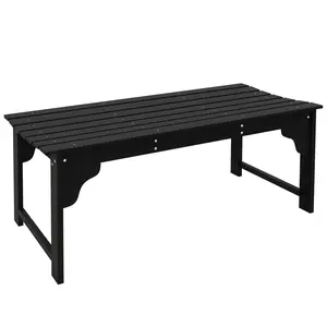Backless Wood Garden Bench - 2-Person 2-Seat Outdoor Rated Water Resistant Bench for Garden/Deck, 19.75in Wide, 17.75in Tall, 550lbs Capacity, Assembly Required, Two-Seat Benches, Outdoor Rated Benches
