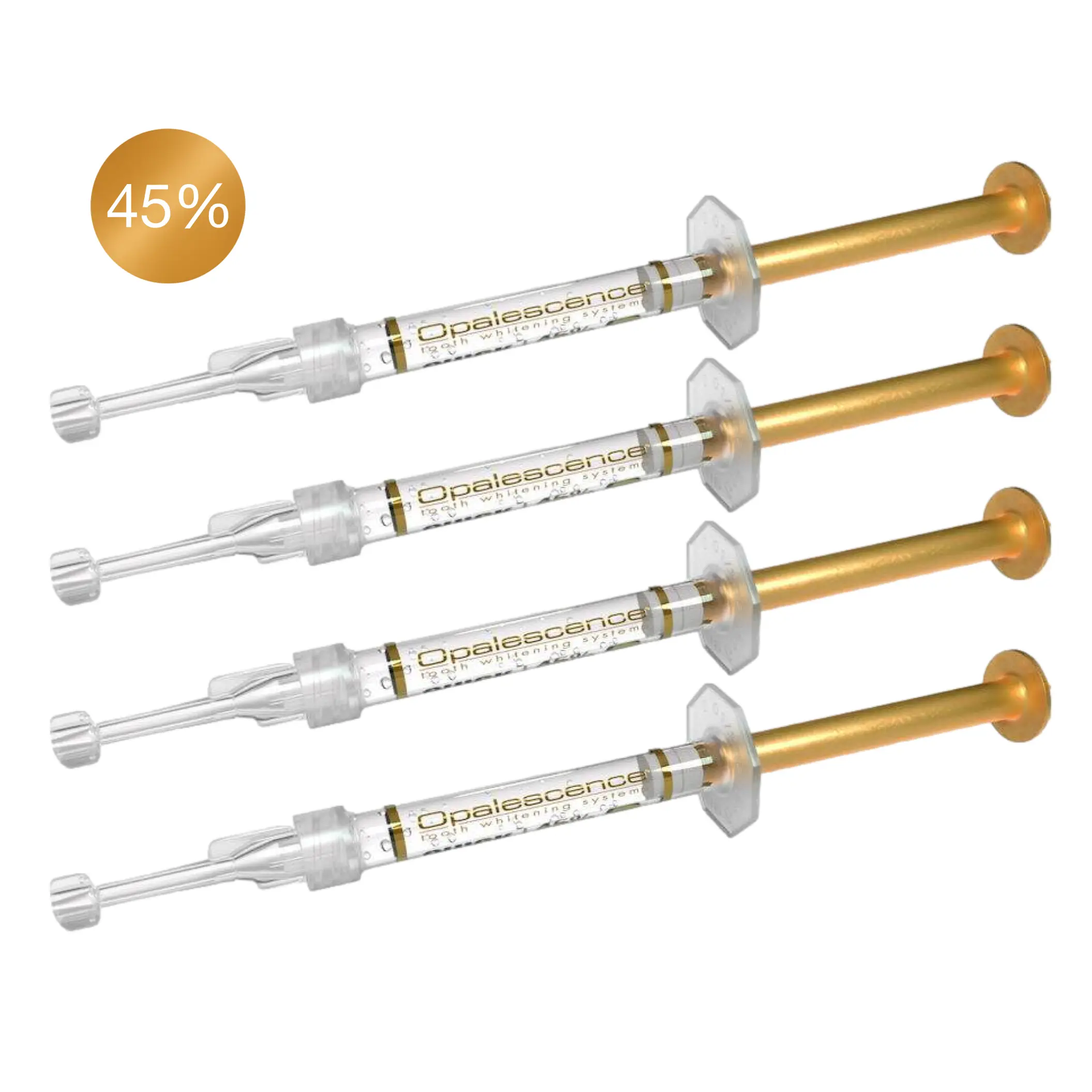 Opalescence Quick PF 45% - Gel Syringes Teeth Whitening Treatment (4 Syringes) Refill Oral Care Kit Carbamide Peroxide. Made by Ultradent, Mint