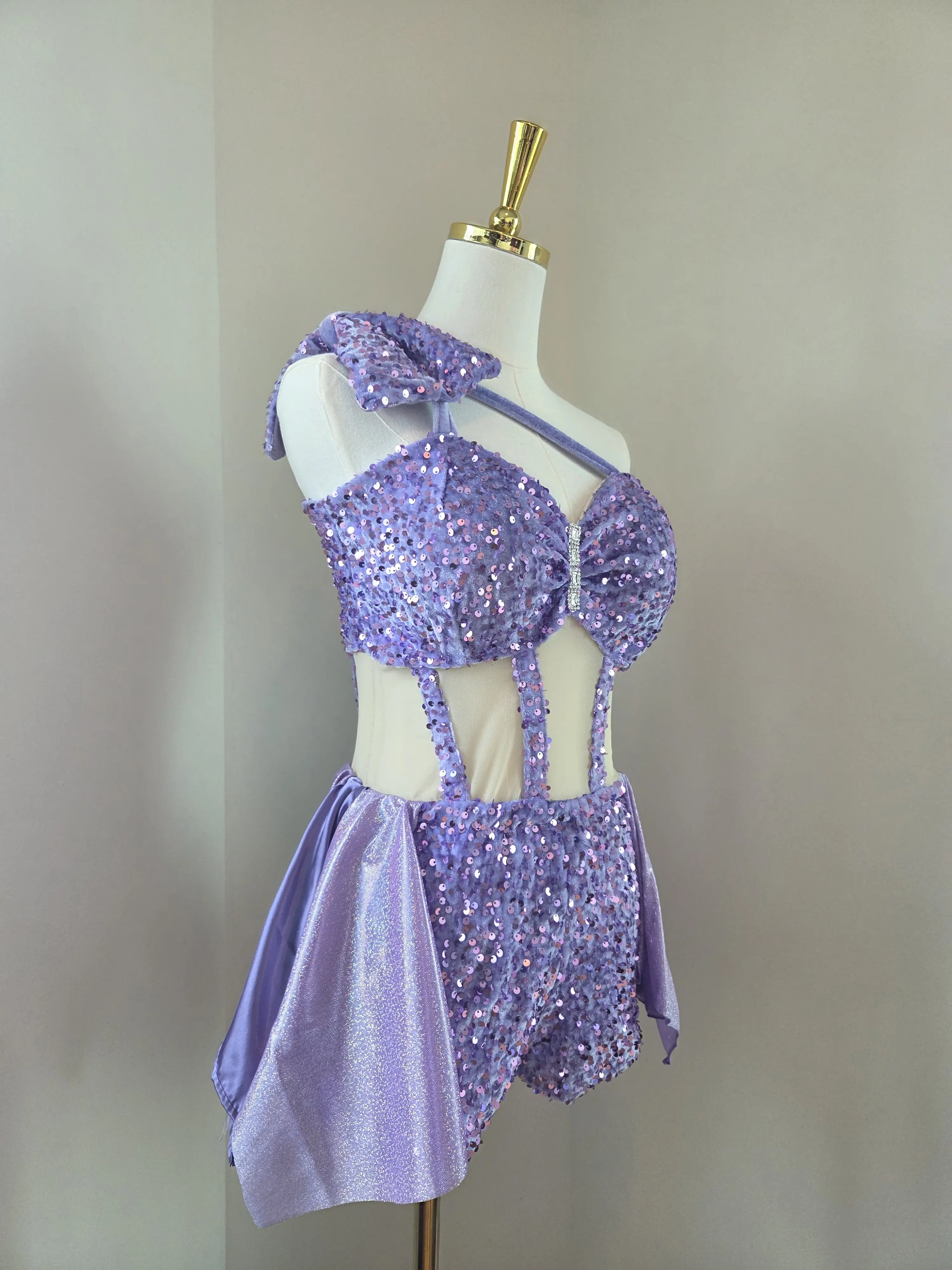 Women's Lilac Quinceañera Surprise Dance Jumpsuit, Size XS