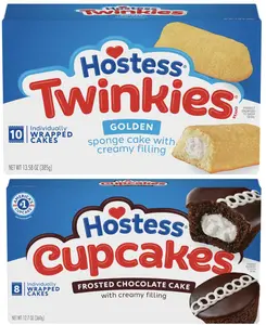 Hostess Twinkies & Cupcakes 20 Twinkies & 16 Cupcakes Ind. Wrapped 36 Total Dessert Cakes