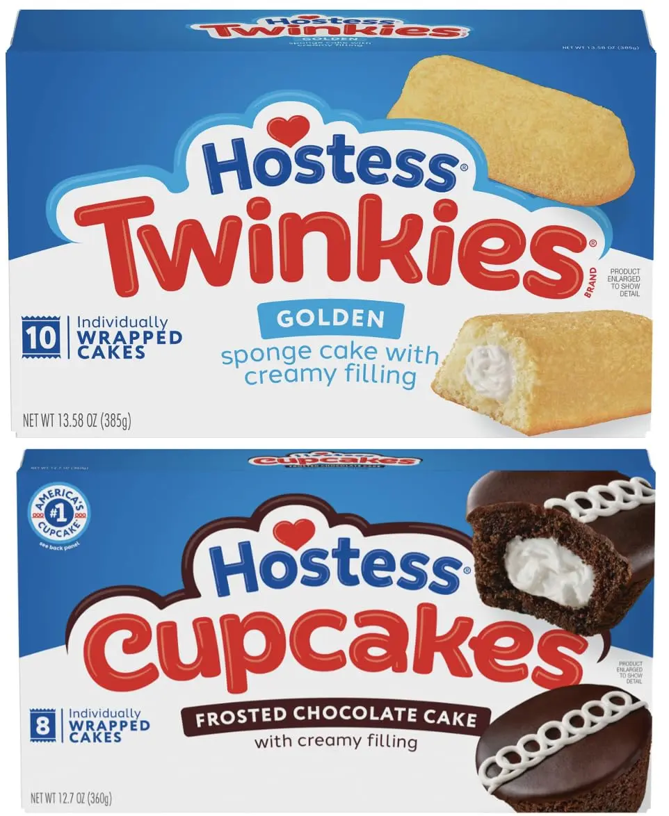 Hostess Twinkies & Cupcakes 20 Twinkies & 16 Cupcakes Ind. Wrapped 36 Total Dessert Cakes