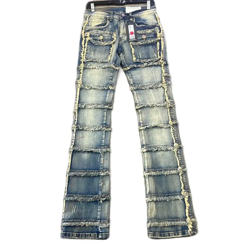 Men’s stacked jeans