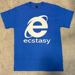 Ecstacy TShirt - Blue and white Y2k Hip Hop Merch, Music Lover Shirt, Gift for Fans