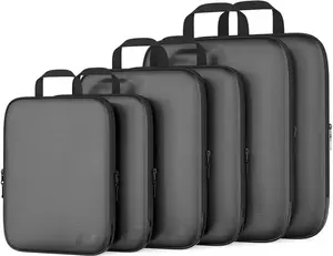 6 Set Compression Packing Cubes for Travel, Suitcases and Carry On, Luggage Organizer Bags for Travel Accessories
