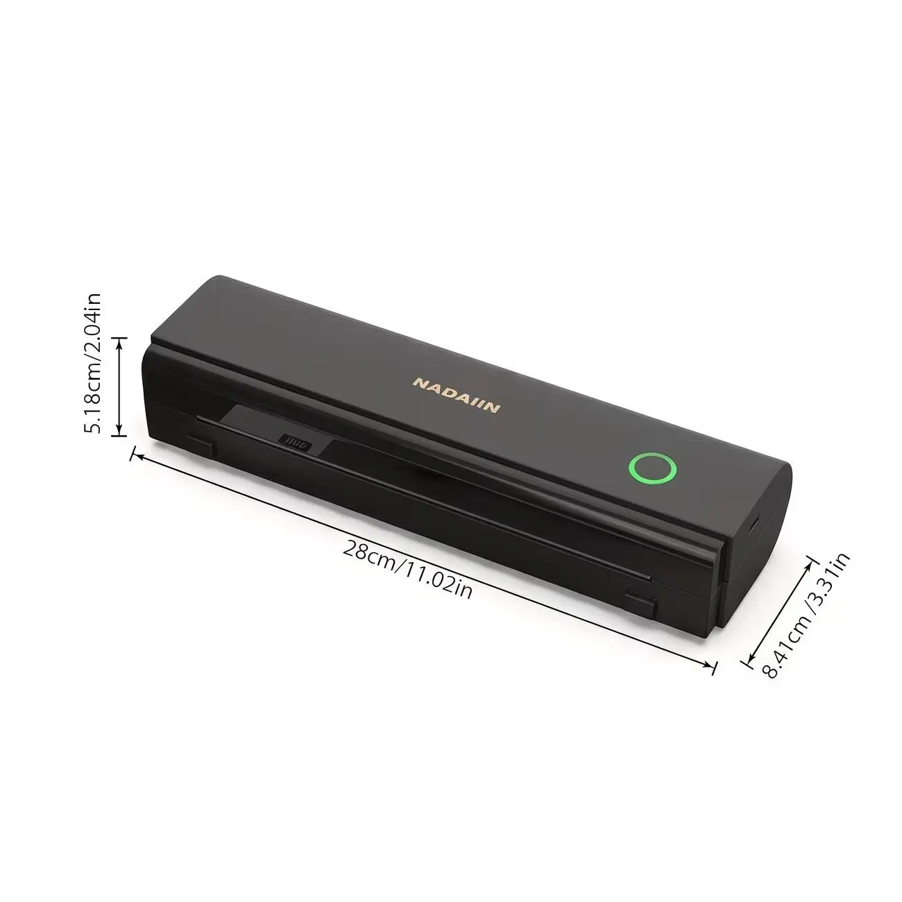NADAIIN A4 Portable Inkless Thermal Printer with Paper Tray, Wireless Wireless Mobile Printer, Supports 8.5X11 Inch American Letter Paper/A4 Thermal Paper, Compatible with Mobile Phones And Laptops, Suitable for Home, Office, School And Travel Label Print