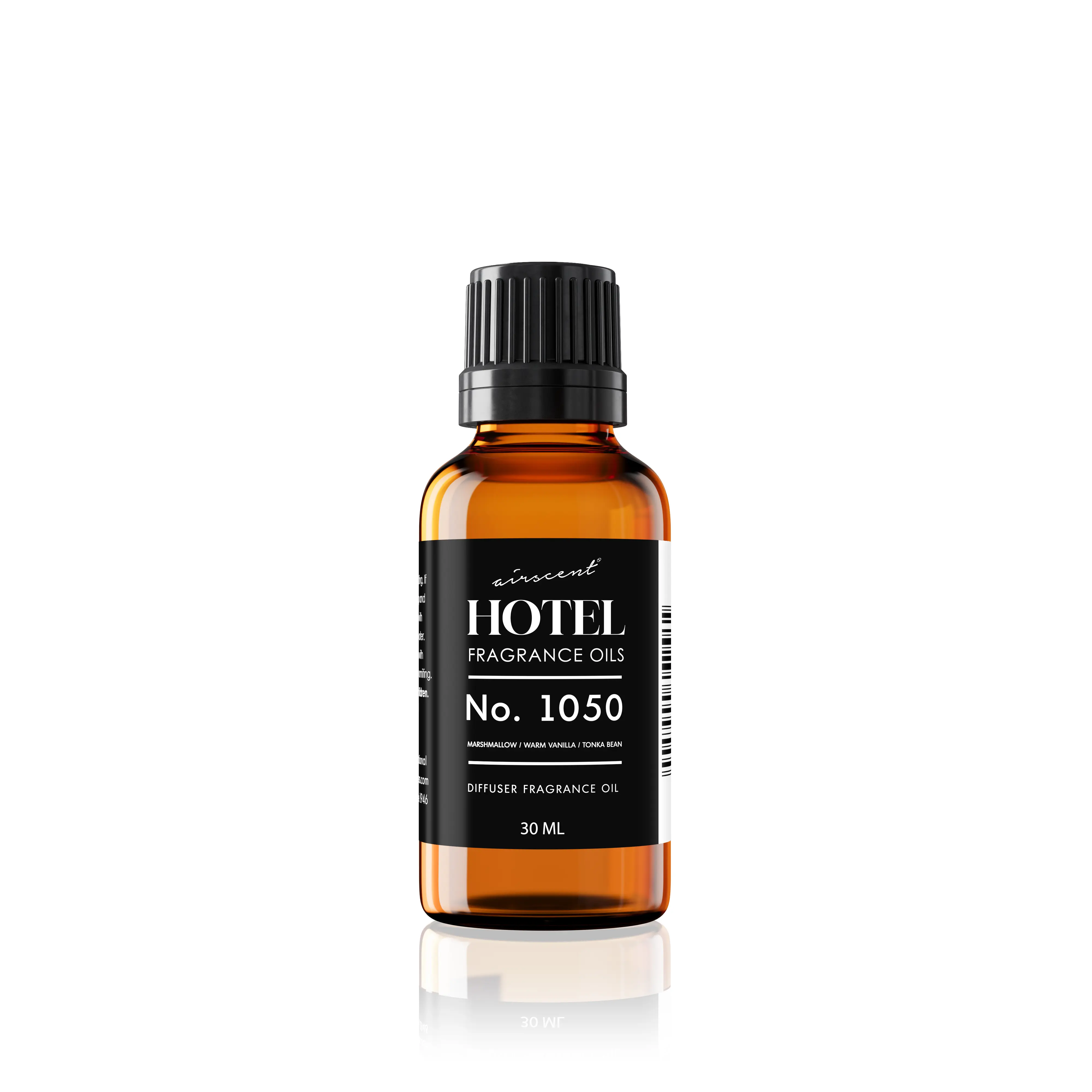 AirScent Warm Vanilla Hotel Fragrance Oil No. 1050 - Marshmallow Vanilla Tonka Bean - Hotel Diffuser Oil for Ultrasonic and Waterless Diffusers and Crafting - 10 mL, 0.34 fl oz Dropper Bottle
