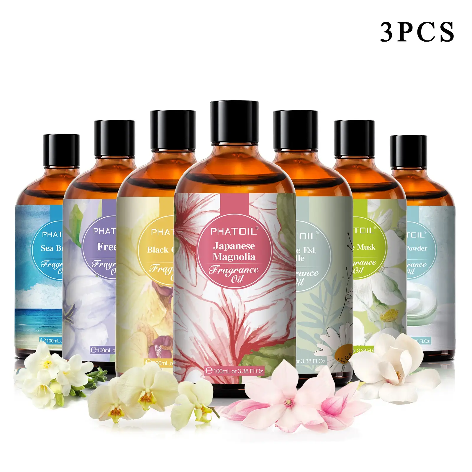 Aromatic Fruity Fragrance Oil, 3 Counts Long Lasting Flower Scent Fragrance Oil, Body Fragrance Rose Oil, Suitable for Home Diffusers, Aromatherapy, Soap & Candles Making, Aromatherapy Oils, Aromatherapy Scented Oils, Home Fragrances