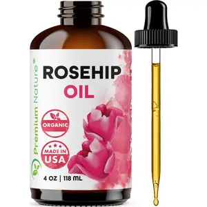 4oz HUGE VALUE - Premium Nature 100% Pure Rosehip Oil - Cold Pressed Face & Hair Moisturizer