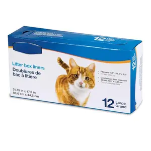 Large Litter Pan Liners, 12 Count (Pack of 1)