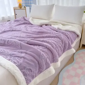 Butterfly Pattern Reversible Soft Cozy Blanket, Soft Warm Blanket, Soft Breathable, Multiple Colors, 100x150cm-200x230cm, Bedroom/sofa/office/travel, Christmas/new Year