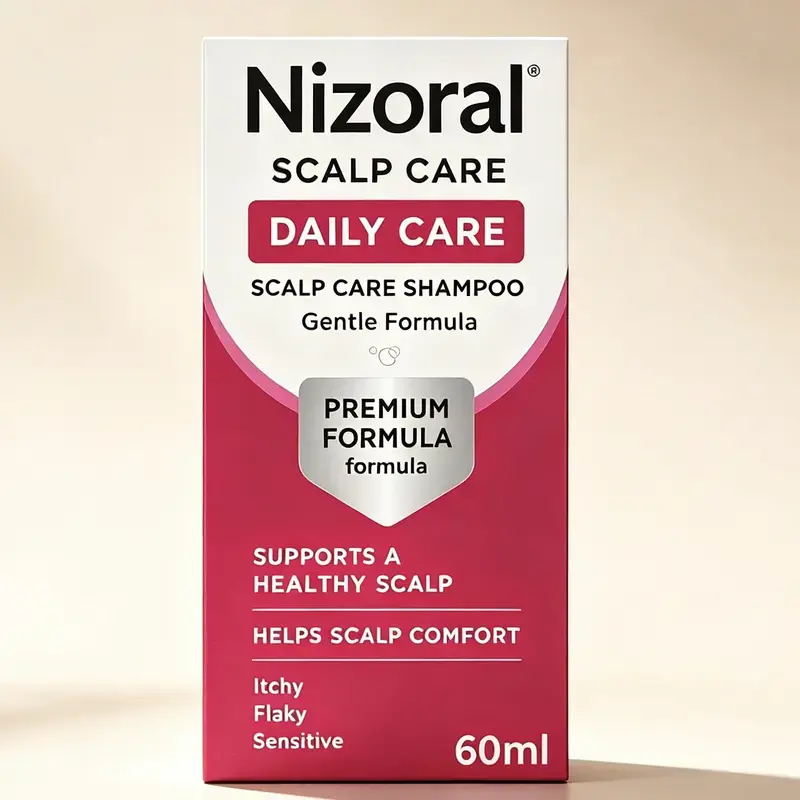 Nizoral Exclusive Scalp Care Shampoo, 2 fl oz (60ml) Haircare Cleanser - Gentle Daily Use Cleanser for Healthy Hair & Scalp, Fresh-Feeling Formula
