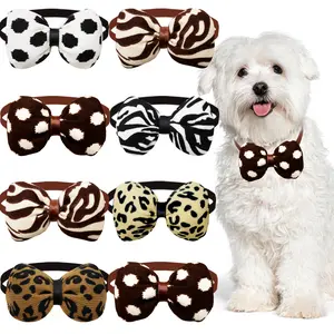 Unleash their inner fashionista!  20pcs Leopard Print Dog Bowties & Pet Accessories for Small Dogs. Cute Patterns & Hair Accessory for Puppy Grooming. Funny Pet Dog Products for Photoshoots & Holiday Glow Up. Bulk Adjustable Animal Print Bow