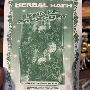 Jinx Remover Rompe Saraguey Bath, Natural Body Care Herbal Cleansing Remedy for Bath & Shower