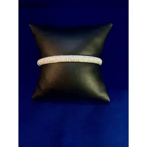 Multi Row White CZ Bangle