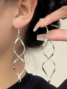 Women's Fashionable Spiral Shaped Dangle Earrings, Statement Earrings, Elegant Minimalist Dangle Earrings for Party, Daily Decor, Trendy All-match Vintage Jewelry As Birthday Gift