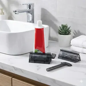 Portable Travel Toothpaste Tube Squeezer,Multi-Size Roller Dispenser with Detachable Design for Easy Cleaning,Effortless Toothpaste Saver,Home & Bathroom Upgrade Kit,No Installation Required.