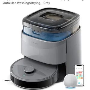 Lefant M3 Max (95%new)Robot Vacuum, Robot Vacuum and Mop, 20000Pa Suction, Anti-Tangle Brushes, Dual Spinning Mop,Smart Obstacle Avoidance，Self-Emptying&Refilling，Auto Mop Washing&Drying，Gray
