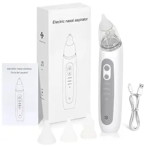 USB rechargeable electric nasal aspirator with replaceable tips and adjustable suction — safe for the whole family.