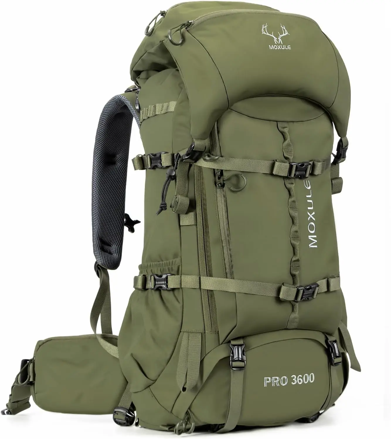 Pro 2400/3600/5000 Camo Hunting Backpack - Meat Hauler Frame Pack with Rain Cover, Rifle/Bow Holder