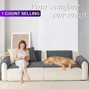1pc Washable Dog Sofa Protector, Non-Slip L-Shape Couch Cover, Waterproof Sofa Mat for Dogs, Reusable Spring & Fall Cushion