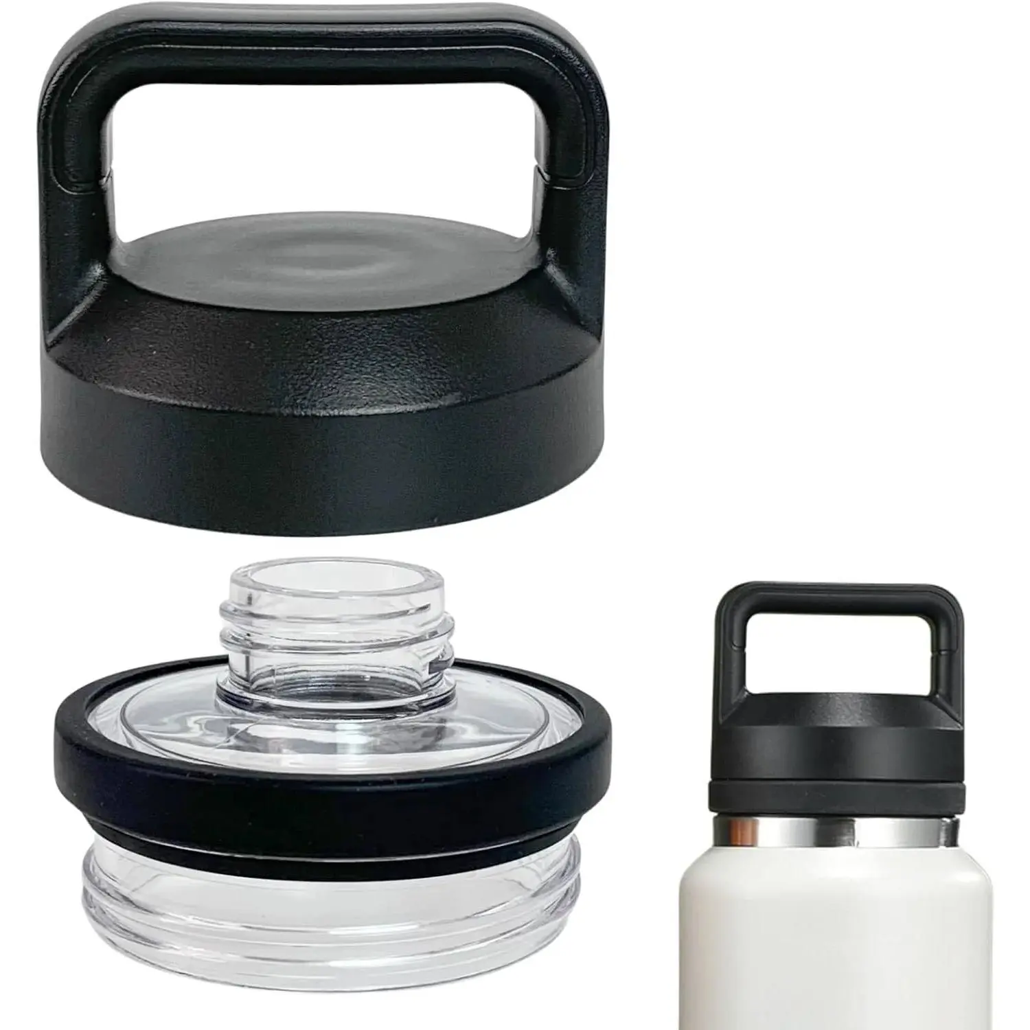 Chug Cap Compatible with YETI Rambler Bottle, Chug Replacement Lid Compatible with YETI 18/26/36/46/64 OZ Rambler Bottles Parts Accessories, Dishwasher Safe Drinkware Tumbler JianShuLuxe