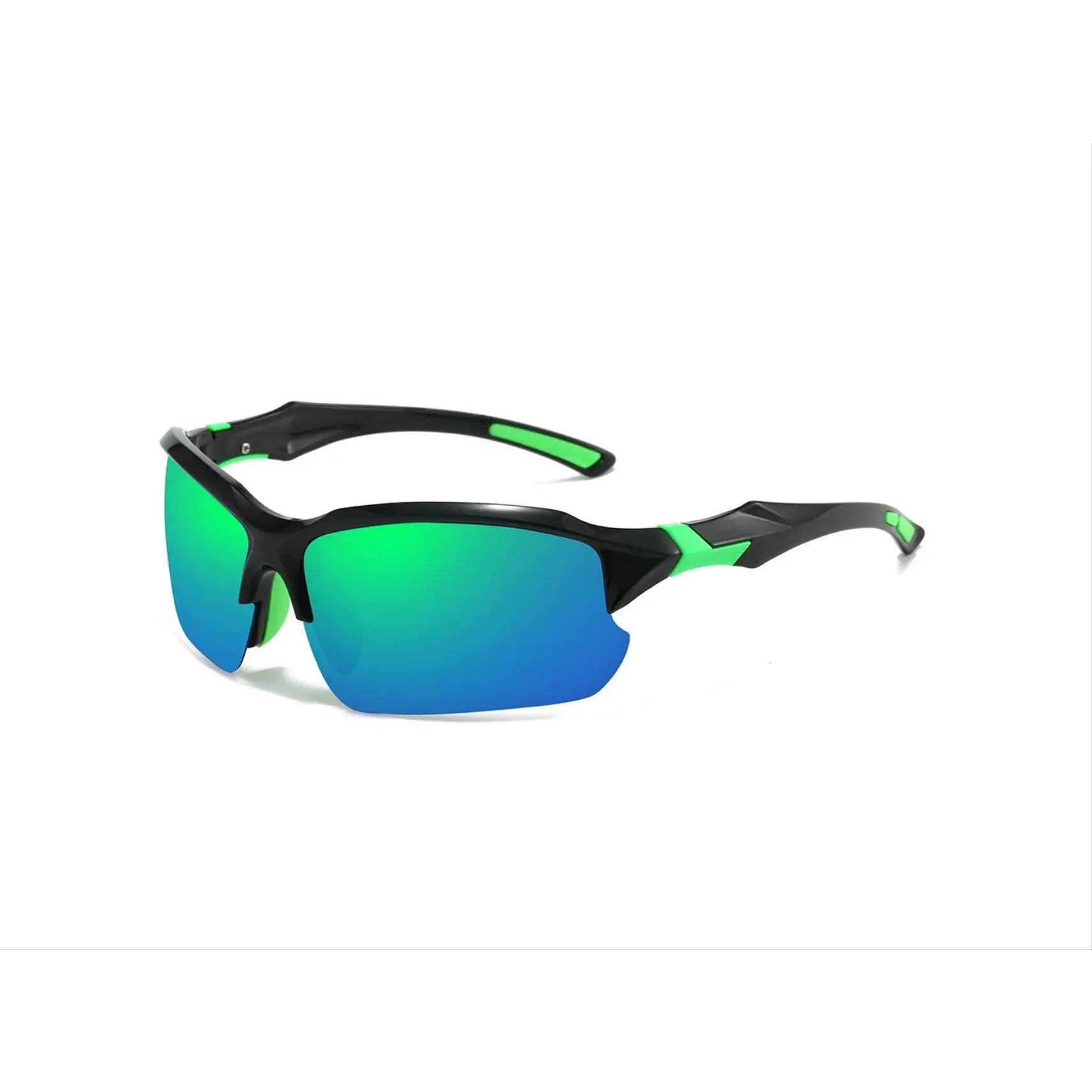 Black-green frame with green polarized lenses