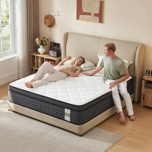 YANTAN CertiPUR-US Hybrid Mattress with 3-Row Edge Support Medium-Firm Memory Foam & Pocketed Coils  Certified Ultra-Breathable Tencel-KnitCover365-Night Trial ergonomic design mattress medium firmness spring twin comfort luxurious bed latex
