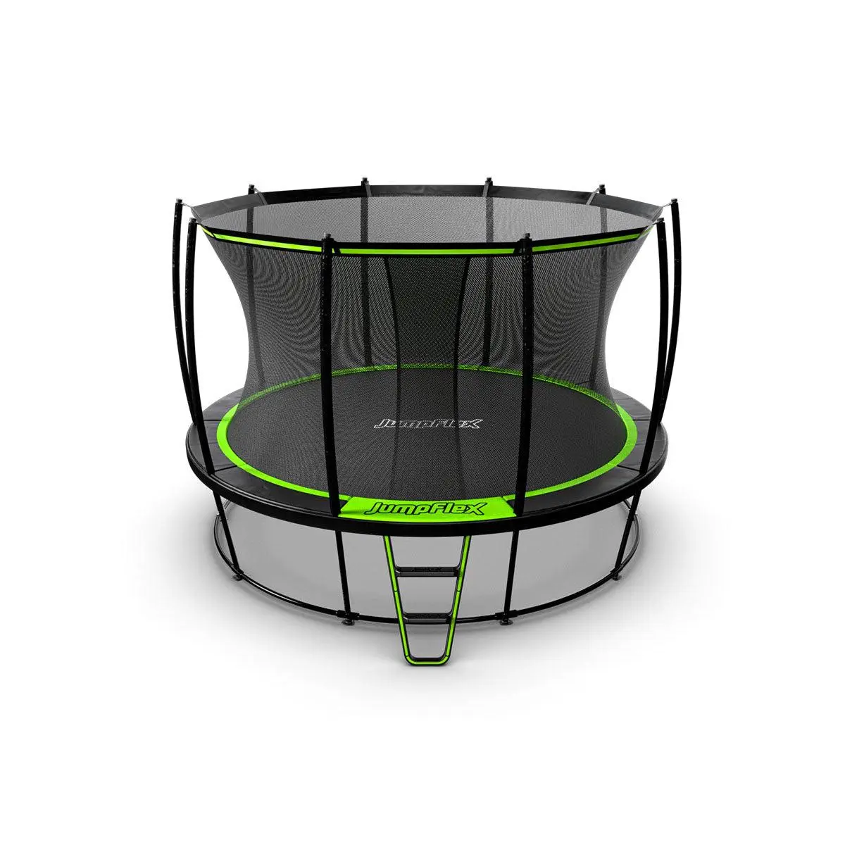 JumpFlex HERO 12' Round Trampoline with Safety Net Enclosure and Net Attachment