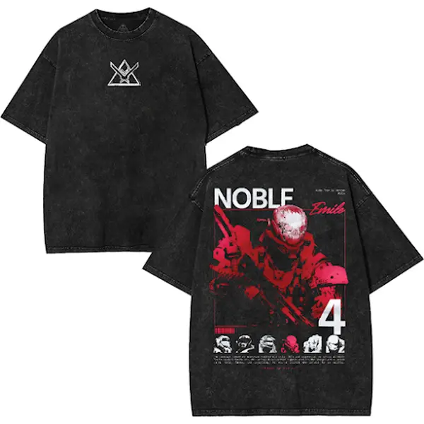 Noble Emile-A239 Halo Reach, Remember Reach Unisex Washed Cotton T-Shirt, Tank Top, Hoodie RPG graphic tees Top anime manga game merch Casual Streetwear men gifts shirts men Menswear Hoodie Print Straight