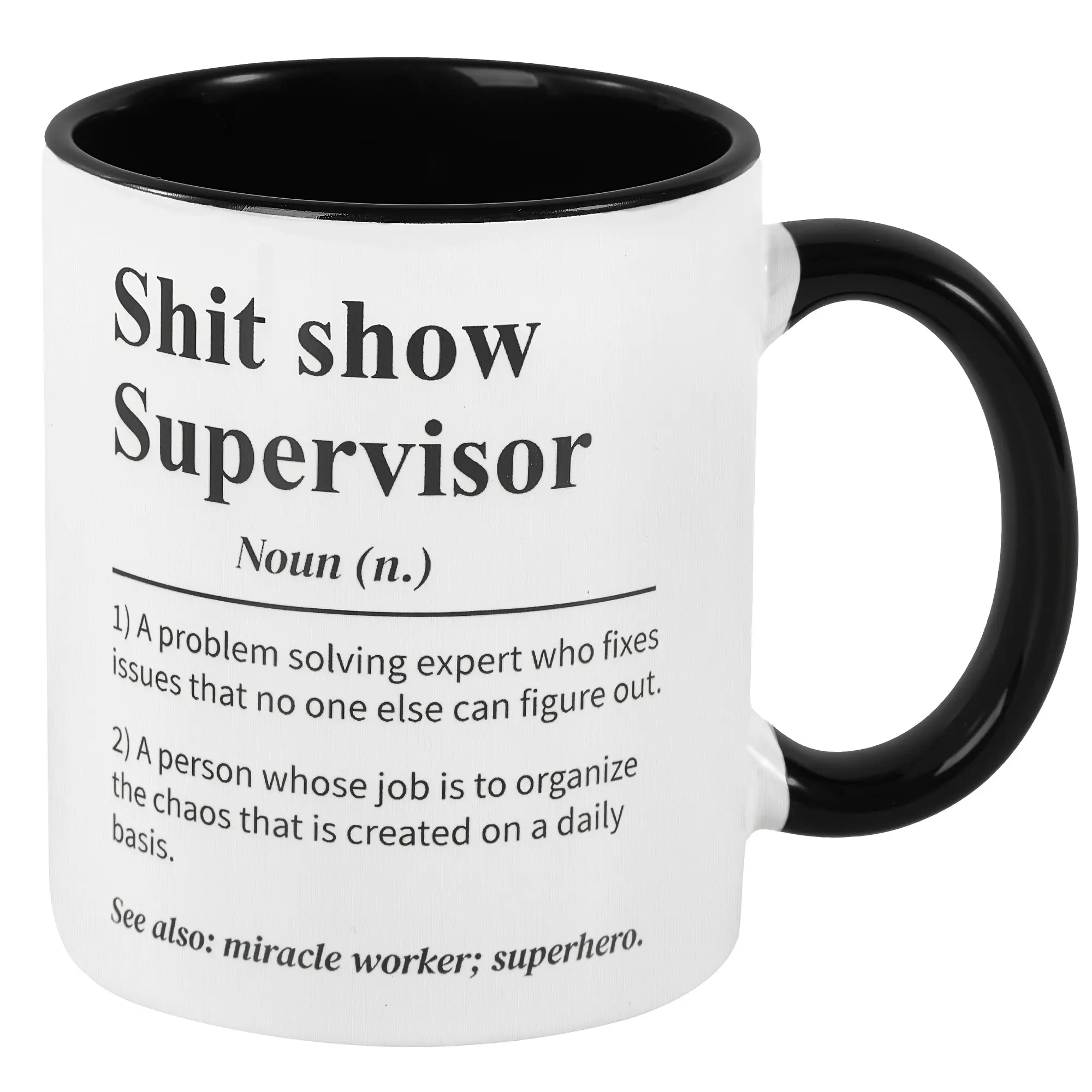 Sh*T Show Supervisor Mug, Gift For My Boss, Team Manager Gift, Director Gift, Boss Thank You Gift, 15 oz Ceramic Coffee Cup
