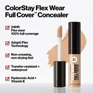 Revlon ColorStay Flex Wear, Full Cover Non-Creasing Concealer, Infused with Hyaluronic Acid & Vitamin E, Flexible Longwear Revlon ColorStay Flex Wear, Full Cover Non-Creasing Concealer, Infused with Hyaluronic Acid & Vitamin E, Flexible Longwear